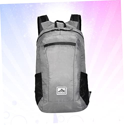 Mochila plegable impermeable ligera para senderismo y camping gris miniatura 2