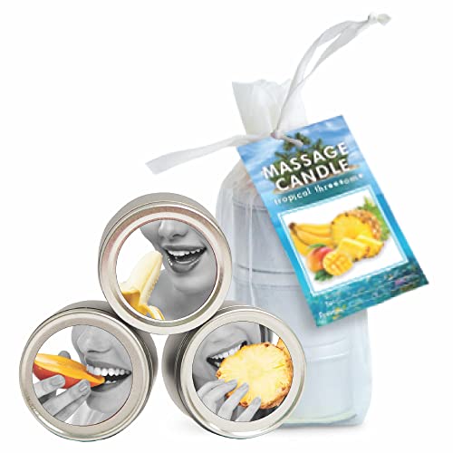 Earthly Body Earthly Body Trio Candle Set Mango Pineapple Banana White 3 Pack 1 Unidad 180 g Cover