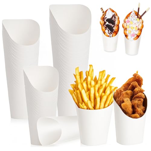 Bubble Waffeleisen Tüten, 60 Stück Kraftpapierbecher Pommes Tüten...