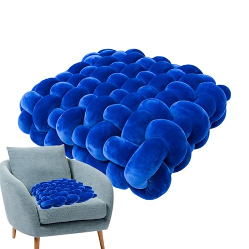 Cojín de tiro anudados, cojín lumbar sofá | Puf de suelo suave anudado cuadrado cómodo - Cojines elásticos decorativos para meditación, lectura, descanso, sueño