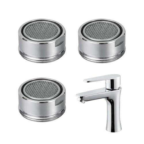 3 Pièces Mousseur Robinet, Filtre Embout Bouchon Robinetterie 24mm Accessoires Aerateur Economiseur Femelle Joint Mitigeur,pour Cuisine Bain Salle Robinets Filtro étanchéité Economie Embouts Mousse