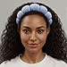 HFZRZFH 2 Pack Spa Headband for Washing Face, Cute Puffy Bubble Skincare Headband, Soft Terry Cloth Makeup Hair Band for Women Getting Ready Routine