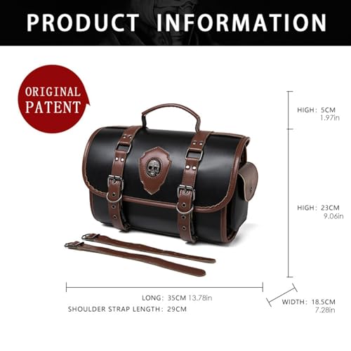 Sac à queue de moto en cuir robuste avec fixation latérale sécurisée - 5