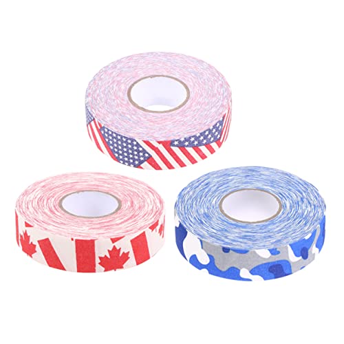 Yardwe Field Hockey Stick Tape Yellow Hockey Tape 2.5cmx25m Stars and Stripes Pattern