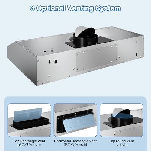Image of 36 inch Under Cabinet Range Hood 1200 CFM Stainless Steel Stove Vent Hoods