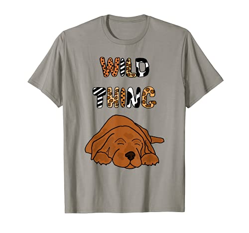 Smileteesfunny Funny Wild Thing Sleeping Dog Cartoon T-Shirt, Grey