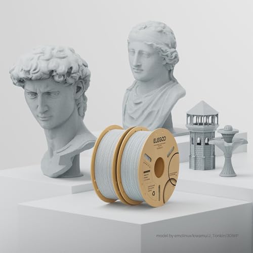 ELEGOO PLA Filament 1.75mm Marmorfarbe 1KG, 3D Drucker Filament Maßgenauigkeit +/- 0,02 mm, 1kg Pappspule (2.2lbs) Filament-3D-Druckmaterialien Passt für die Meisten 3D Printer