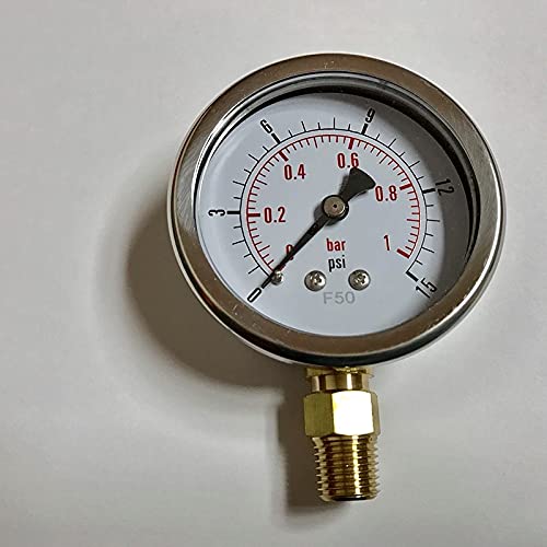 0-1bar Vacuum Pressure Gauge for Pressure measurement air compressor pressure gauge stainless steel pressure gauge - (Size: ZG1-4without oil)