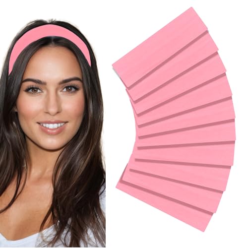 Styla Hair Headbands for Women Stretch Fashion Head Bands 10 Pack Non-Slip Head Wraps Great for Spa, Sports, Yoga, Pilates, Running, Gym Headband, Workouts (Pink)