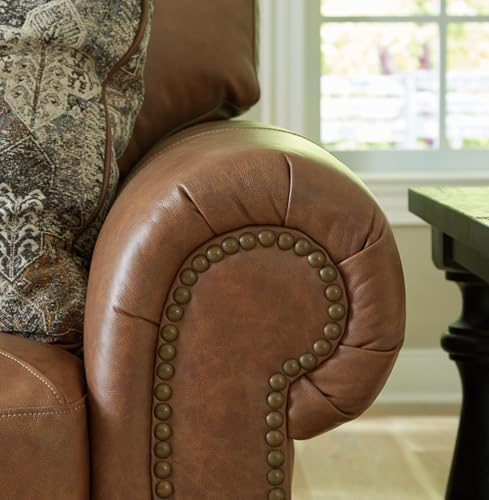 Sillón Tradicional Cuero Marrón Oscuro miniatura 4