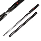 ZHENGJC Kusanagi-no-turugi Anime Sword, Katana Japanese Samurai Handmade Swords, Knife Blade Hand Forged Stainless Steel ([Ping Pong Version] Black)