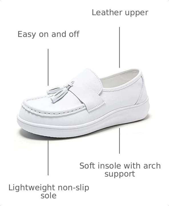 Image of Nurse Shoes for Women Nursing Shoes Zpatos para Trabajar en Restaurante de Mujer Flats for Women