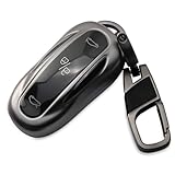 LIANGYM for Tesla Key Fob Cover with Keychain Compatible with Tesla Model X Accessories