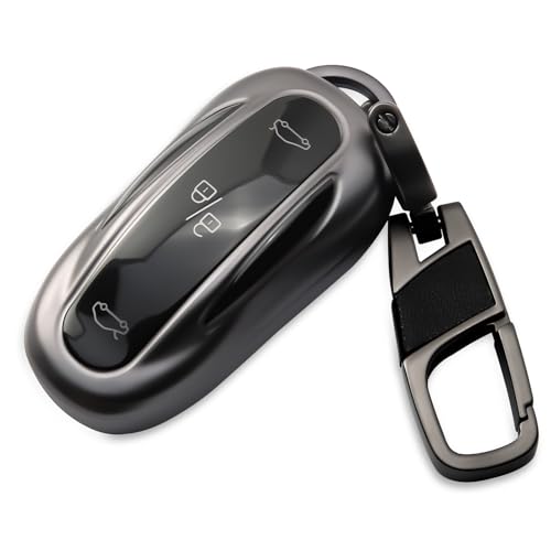 LIANGYM for Tesla Key Fob Cover with Keychain Compatible with Tesla Model X Accessories