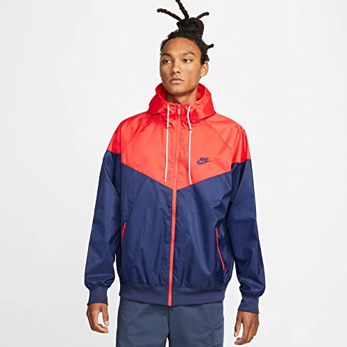Nike Sportswear Men's Windrunner Hooded Full-Zip Jacket (US, Alpha, Medium, Regular, Regular, University Red/Midnight Navy)2