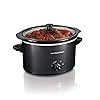 Hamilton Beach 3-Quart Slow Cooker With Dishwasher-Safe Crock & Lid, Matte Black (33231)
