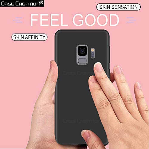 Image of Case Creation Luxurious OG Series for Samsung Galaxy S9 Case Cover,Anti-Dirty Slim Case Frosted Matte Cute Candy TPU Raised Bezel (Splash of Color) Back Cover for Samsung S9 -Black