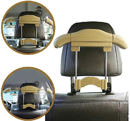 MACHSWON Car Headrest Retractable Hanger Car Seat Coat Jacket Suit Hanger Hook Stainless Steel
