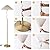 YJSQOEOE Modern Floor Lamp with 3 Color Temperatures, Foot Switch Standing Lamps for Living Room,Tall LED Standing Lamps for Living Room, Bedroom, Office, Beige Pleated Shade, 9W Bulb Included, Gold