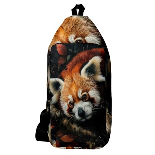 Sac à dos à bandoulière feuilles d'automne pour randonnée et voyage