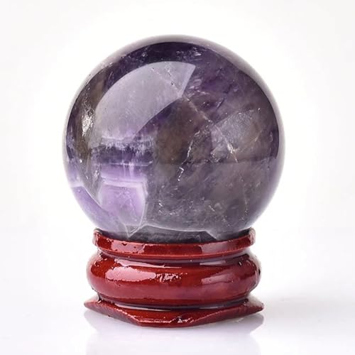 Sphère en améthyste violette, le cadeau idéal en cristal avec son support - 2