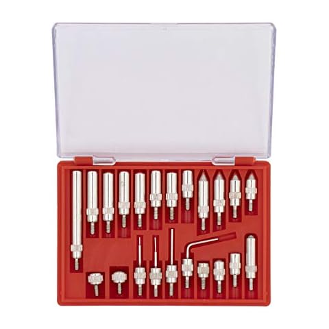 Clockwise Tools Digital Dial Indicators Tip Set, DIPR-01 22 Pieces, UNF 4-48 Threaded Cover