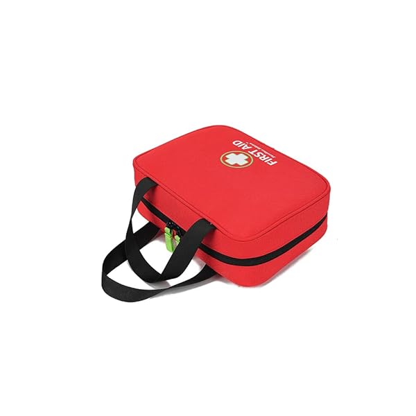 Handy First Aid Bag Empty (Bag Only), First Aid Kit Portable For Home, Office, Vehicle, Emergency Kit For Your Next Adventure, First Aid Supplies Organizer Bag For Camping, Travel, Sports, Red Pouch