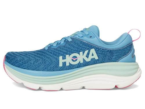 Hoka Women's Gaviota 5 Sneaker, Alpine Blue/Jadeite, 10.5 Wide4