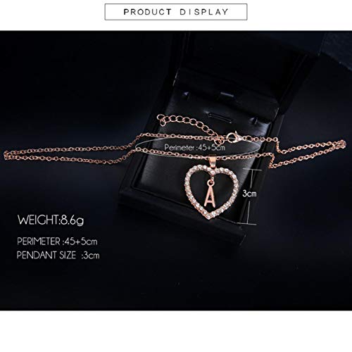 CAIfnv Colar De Cartas, Colares Se Senhoras De Design De Coração Simples Elegante Joias Moda Present