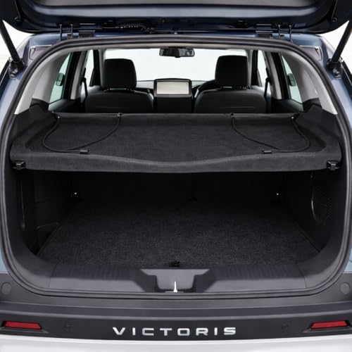 Image of Premium Parcel Tray for Victoris Rear Parcel Shelf Board with Fabric Top Surface Reinforced Molded Base Strong Load Bearing Easy DIY Installation Vehicle Specific Fit Black