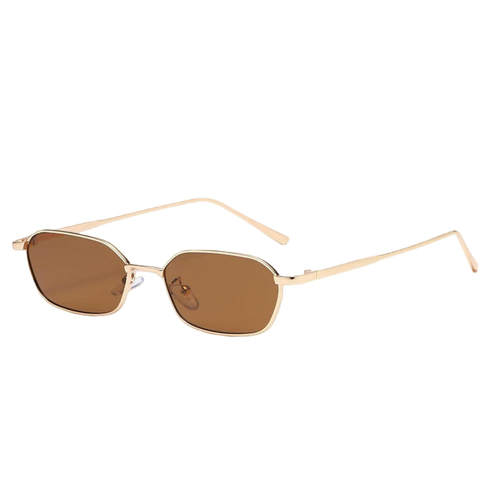 Okulary przeciwsłoneczne moda retro kwadratowe damskie małe steampunk metalowe okulary vintage gradient UV400-2 sztuki Z02