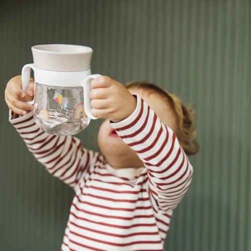Mepal - Trinklernbecher 360° Mio Little Dutch - Auslaufsicher - 360 Rand ermöglicht das Trinken von jeder Seite - Intelligenter Deckel schließt sich, wenn das Trinken aufhört - 300 ml - Little Farm
