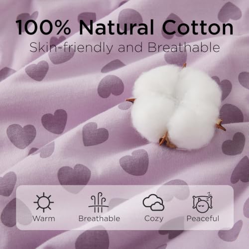 Image of Duomiaomiao 2.5 TOG Baby Sleep Sack 100% Cotton Winter Long Sleeve Baby Wearable Blanket, Super Warm Quilted Comfy Toddler Sleeping Sack