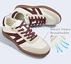 Zapatillas de moda retro con suela de goma LUCKY STEP para mujer | Zapatos clásicos de cuero genuino para tenis, skate, caminar, antideslizantes 7