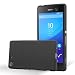 Produktbild Cadorabo Hülle für Sony Xperia M5 - Hülle in Frost SCHWARZ  Handyhülle aus TPU Silikon im matten Frosted Design - Silikonhülle Schutzhülle Ultra Slim Soft Back Cover Case Bumper