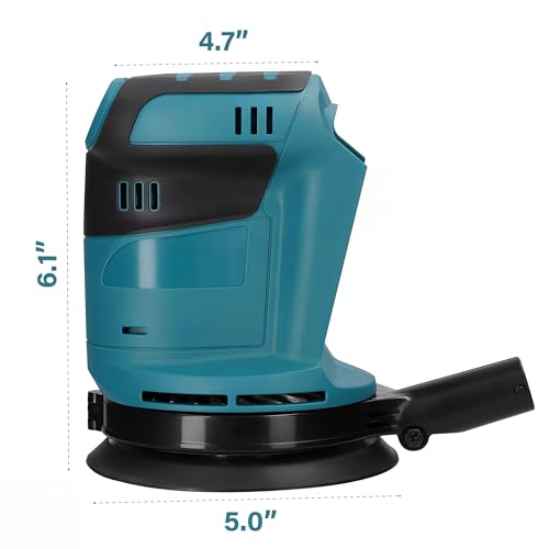 5'' Brushless Random Orbital Sander for Makita 18V Battery, 6 Speed 24000RPM Cordless Palm Sander with Dust Collector for Woodworking Metal Plastic Sanding Polishing Rust Removal (No Battery) thumbnail 8