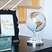 MOVA Globe – White and Gold 4.5” | Solar-Powered Rotating World Globe for Desk | Elegant Modern Decor | No Batteries or Wires