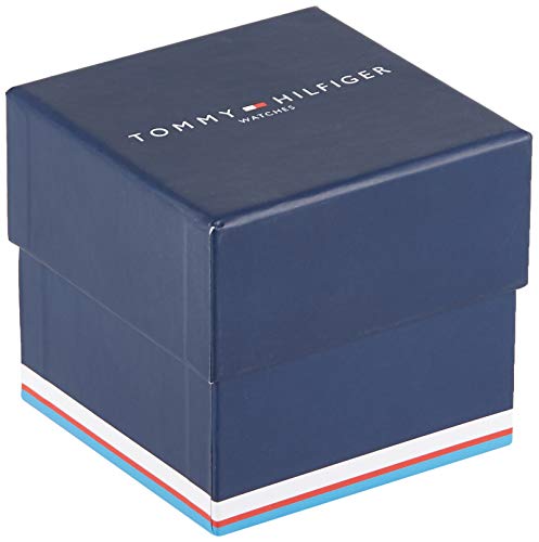 Tommy Hilfiger Relógio casual masculino de plástico de quartzo e borracha, cor: azul (modelo: 179132
