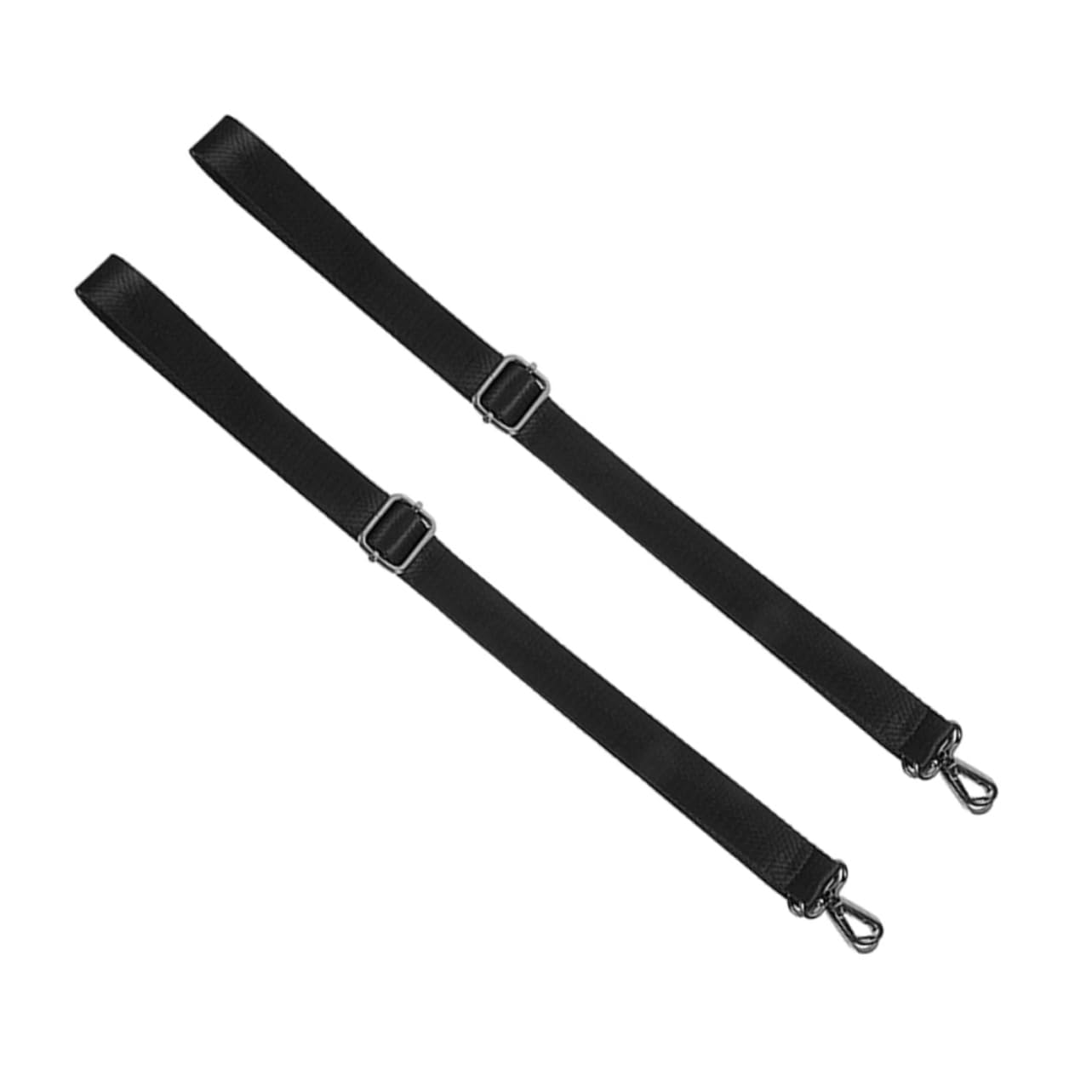 Toddmomy 2pcs Nylon Horse Blanket Leg Straps, Adjustable Blanket Sheet Tail Straps for Fixing Accessory Snaps and Loop End Black
