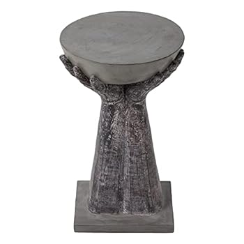 Alternative view of SUNBURY Outdoor Side Table, 23" Hand-Shaped Concrete Side Table, Outdoor Accent Table Patio Side Table for Outside, Decorative Garden Stool