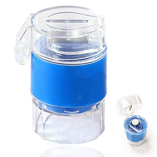 Aulpon 3-in-1 Pill Masher Crusher Cutter with Small Pill Box Container -Splitter Grinder Pulverizer Breaker Slicer Chopper Divider- for Medicine or Vitamin