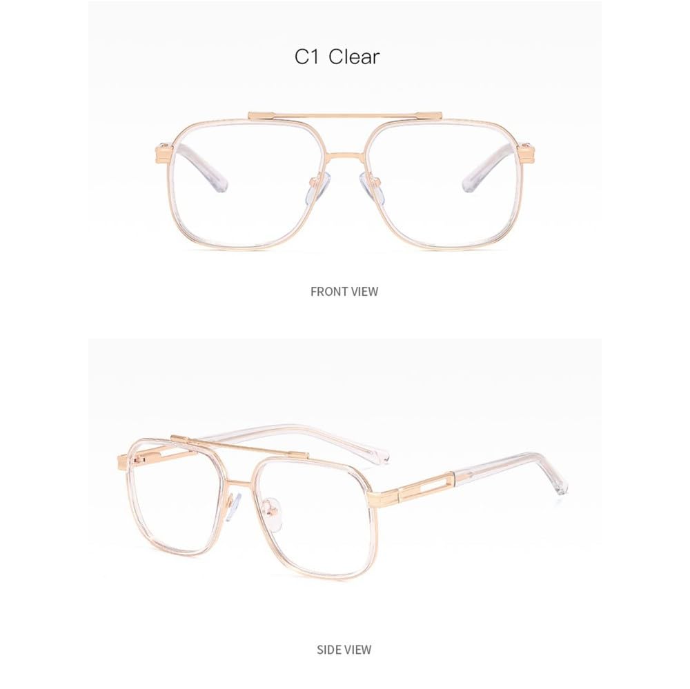Gafas de ordenador con montura cuadrada de moda y estilo retro