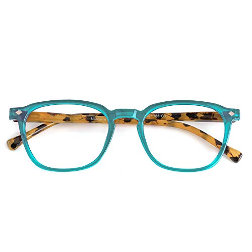 Mimoeye Spring Hinge Reading Glasses Block Blue Light Retro Optical Eyeglasses Frame Filter Harmful Rays for Women Men