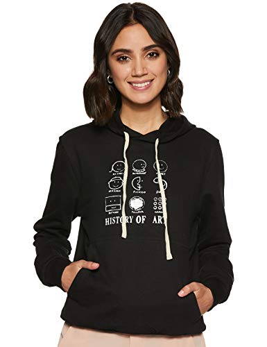 Image of PINACOLADA Women's Zip-Front Hoodie with Ribbed Hem for Casual Wear | Hooded Neck | Long Sleeve | Drawstring Closure | Cotton Sweatshirt Crafted with Comfort Fit for Everyday Wear