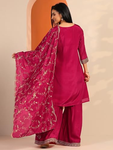 Ensemble kurta brodé en coton mélangé Libas finitions haute qualité - 4