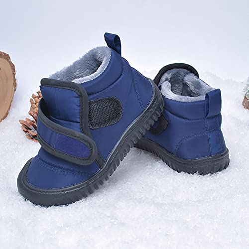 Kids Healed Boots Boots Boys Girls Cold Weather Baby Faux Shoes Hook Loop Thermal Lined Snow Boots3