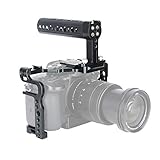 Manija superior DSLR Camera Cheese: viene con una zapata fría estándar, que se basa en la parte superior para montar el brazo mágico, monitor de cámara, luz de flash, luz led, micrófono dslr, equipo inalámbrico, montaje EVF. Una gran cantidad de orificios roscados de 1/4 "-20 y 3/8" -16 en el compacto de la jaula le brindan una amplia gama de flexibilidad para conectar accesorios como micrófono, monitor, grabadoras de sonido, asa superior, montaje EVF, placa de trípode , plato de queso.