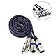 HTRUIYATY 2×XLR Männlich Kable auf 2×Cinch Kabel RCA kable, HiFi Stereo Audio Verbindung XLR Patchkabel Mikrofon Leistungsverstärker 5 m