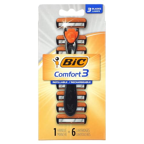 BIC Hybrid Advance 3 Disposable/System Shaver, Men, 6-Count 