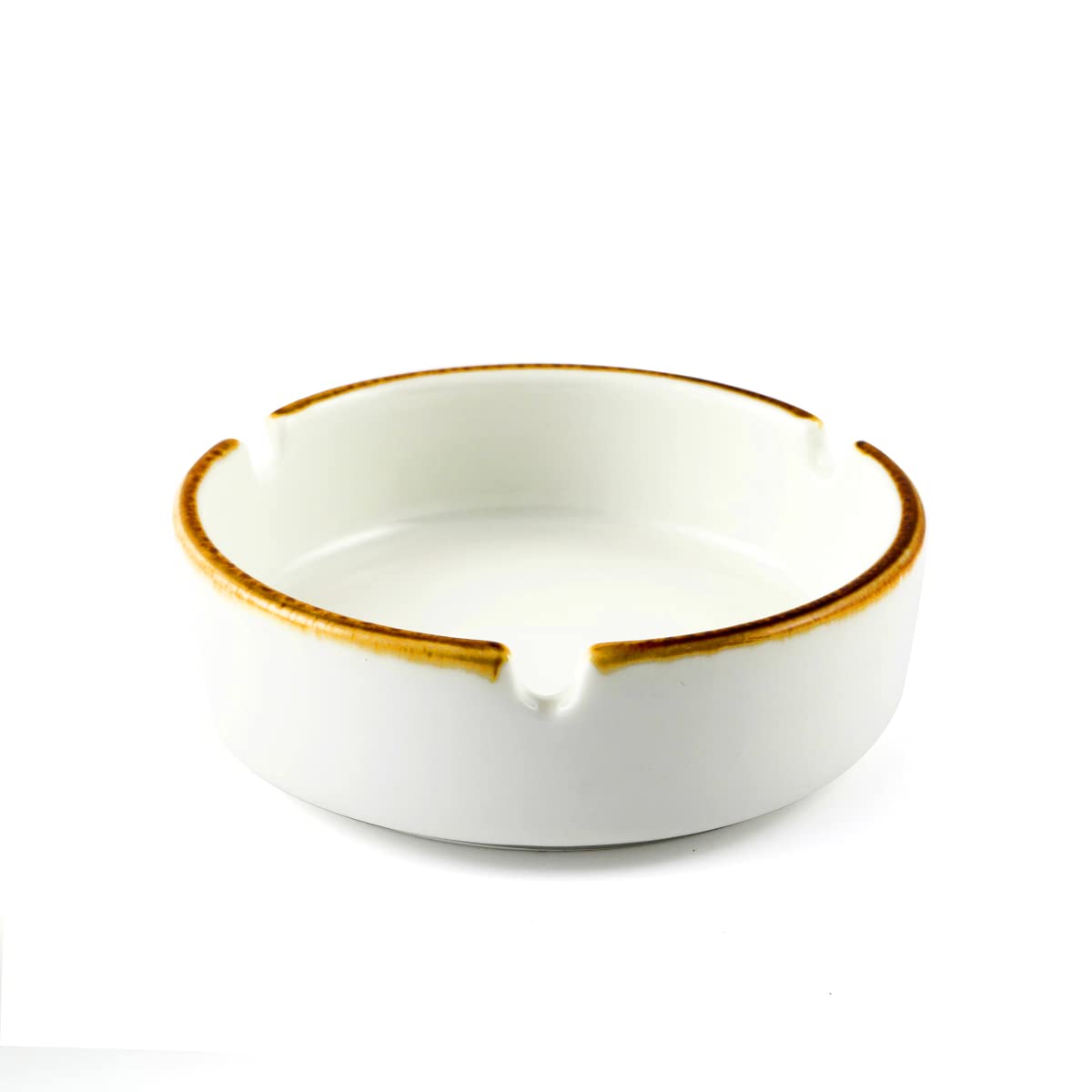 Mocha Porcelain Round Ashtray, 10.5 cm Diameter